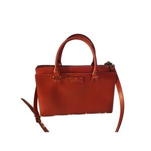 Kate Spade Red Wellesley Durham Leather Structured Handbag/Crossbody